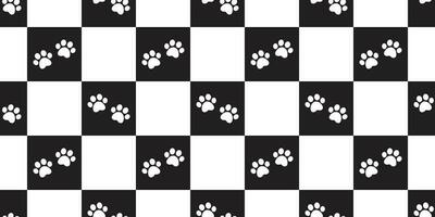 hund Tass sömlös mönster vektor fotavtryck kontrollerade franska bulldogg scarf isolerat upprepa tapet bricka bakgrund illustration tecknad serie