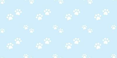 Hund Pfote nahtlos Muster Katze Pfote Bulldogge Vektor Hintergrund isoliert Hintergrund Blau