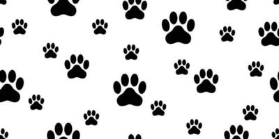 Hund Pfote nahtlos Muster Vektor Französisch Bulldogge Fußabdruck Fliese Hintergrund Schal isoliert Hintergrund Weiß