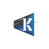 k Buchstabe k Logo Design und Vektor