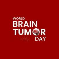 Welt Gehirn Tumor Tag Design zum Verbreitung Bewusstsein und erziehen Menschen Über Gehirn Tumoren vektor