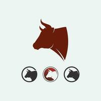 bull buffalo head ko djur maskot logo design vektor för sport horn buffalo djur däggdjur huvud logo vilda matador