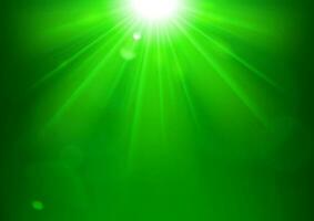 Grün Beleuchtung leuchtenden mit Linse aufflackern, Vektor Illustration