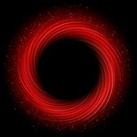 abstrakt rot Strudel runden mit schwarz Loch Vektor Illustration