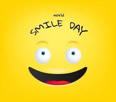 glückliches Lächeln Tag Vektor-Grußkarte vektor