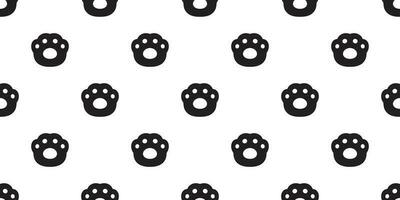 Hund Pfote nahtlos Muster Vektor Französisch Bulldogge Katze Fußabdruck Schal isoliert wiederholen Hintergrund Fliese Hintergrund