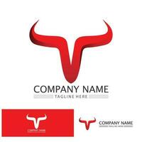 Bull Horn Logo und Symbol Vorlage Symbole App vektor