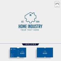 Stadtindustrie Logo Design Home Factory Vektor Icon isoliert