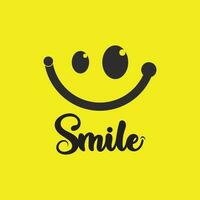 leende ikon, leende, logo vektor design glad uttryckssymbol företag, rolig design och vektor emoji lycka