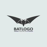 bat logotyp djur och vektor, vingar, svart, halloween, vampyr, gotisk, illustration, design bat ikon vektor