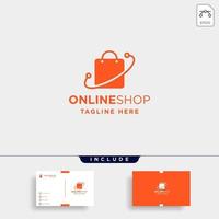 Online-Shop Logo Design Vektor Verkauf Markt Symbol Symbol Illustration