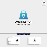 Online-Shop Logo Design Vektor Verkauf Markt Symbol Symbol Illustration