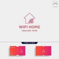 Home Internet Logo Design Vektor Wifi Haus Symbol Siymbol Zeichen