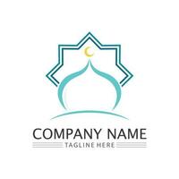 islamisch Symbol und Ramadhan Logo Design Vektor Grafik Zeichen