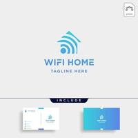 Home Internet Logo Design Vektor Wifi Haus Symbol Siymbol Zeichen
