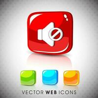 glansig webb ikoner vektor