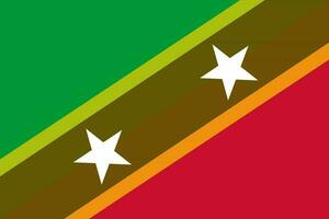 Flagge von St. Kitts und Nevis, offizielle Farben und Proportionen. Vektor-Illustration. vektor