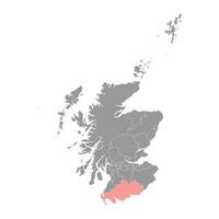 dumfries och galloway Karta, råd område av Skottland. vektor illustration.