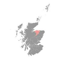 moray Karta, råd område av Skottland. vektor illustration.