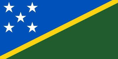 salomonöarnas flagga, officiella färger och proportioner. vektor illustration.