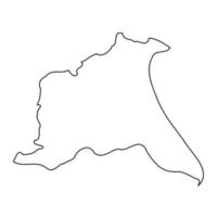 Osten Reiten von Yorkshire Karte, zeremoniell Bezirk von England. Vektor Illustration.
