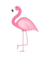 niedliche rosa Flamingoikonen-Vektorillustration vektor
