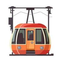 Reisen Stadt Seilbahn Transport Symbol isoliert vektor