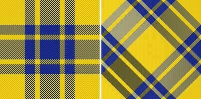 mönster sömlös bakgrund av tyg vektor textur med en kolla upp pläd textil- tartan.