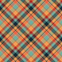 tartan schottland nahtloser karierter mustervektor. Retro-Hintergrundstoff. Vintage Check Farbe quadratische geometrische Textur. vektor