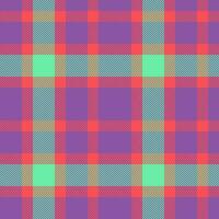 Hintergrund Textur Muster von prüfen Tartan Plaid mit ein Textil- Stoff Vektor nahtlos.