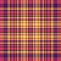 Vektor Muster Tartan von Textil- nahtlos Textur mit ein Plaid Stoff Hintergrund überprüfen.