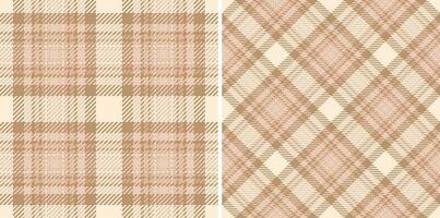 Hintergrund Stoff prüfen von Tartan Vektor Muster mit ein Textur Textil- Plaid nahtlos.