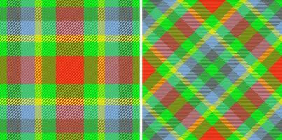 Vektor prüfen Muster von Plaid Textur Stoff mit ein Textil- Tartan Hintergrund nahtlos.