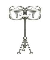Schlagzeug Musical Instrument Symbol isoliert vektor