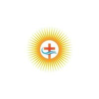 kors och kristus logotyp och vektor