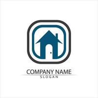 fastigheter och hem byggnader logotyp ikoner mall vektor