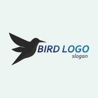 Vögel und Schwalbentaubenlogo-Design und Vektortierflügel und fliegender Vogel vektor