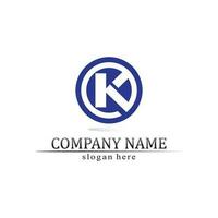 k Logo Design k Brief Schriftart Konzept Business Logo Vektor und Design erste Firma