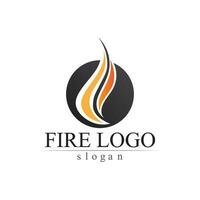 brand flamma natur logotyp och symboler ikoner mall vektor
