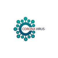 Virus-Corona-Virus-Vektor und Maskendesign-Logo viraler Vektor und Designsymbol