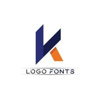 k Logo Design k Brief Schriftart Konzept Business Logo Vektor und Design erste Firma