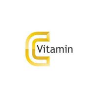 c Logo für Vitamin und Schrift c Buchstabenidentität und Designgeschäft vektor