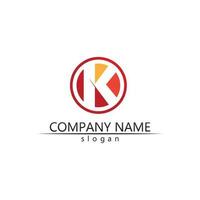 k Logo Design k Brief Schriftart Konzept Business Logo Vektor und Design erste Firma