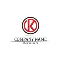 k Logo Design k Brief Schriftart Konzept Business Logo Vektor und Design erste Firma