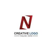 n Logo Schriftart Firmenlogo Geschäft und Brief Initiale n Design Vektor und Brief für Logo