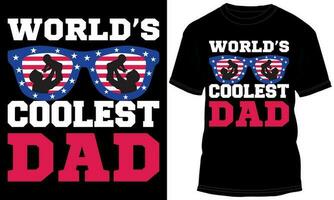 Welt coolste Papa T-Shirt Design vektor