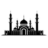 Moschee Landschaft Silhouette vektor