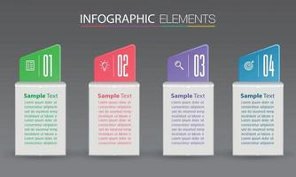 moderne Textfeldvorlage Banner Infografiken vektor