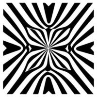 optisch Illusion, schwarz und Weiß Spiral, abstrakt Vektor Symbol