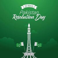 pakistan upplösning dag firande banner flygblad vektor